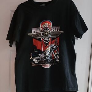 Harley-Davidson Black T-Shirt with Motorcycle Graphic